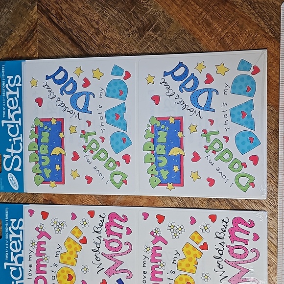 Vintage Frances Meyer sticker sheets Mommy and Daddy sealed - Picture 3 of 8